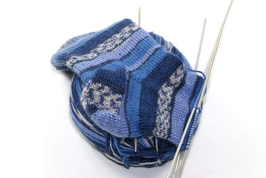 self-knitted socks
