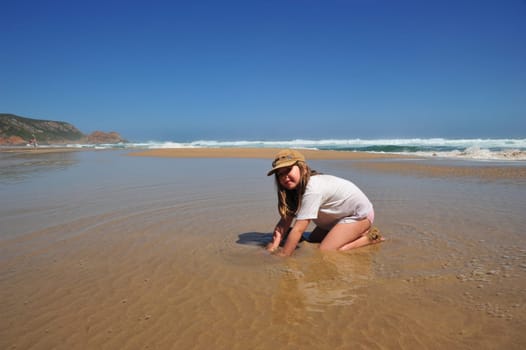 on the beach