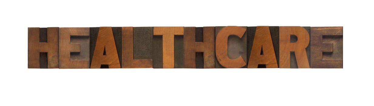 healthcare in old wood type