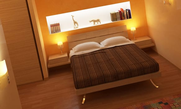 modern 3d bedroom