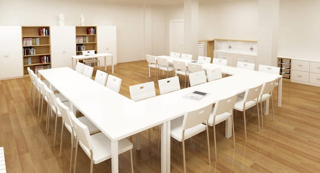 school interior 3d