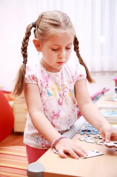 Cute child playing
