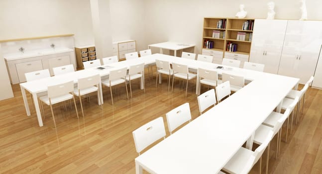 school interior 3d