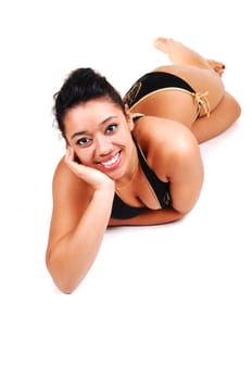 Young pretty girl in bikini.