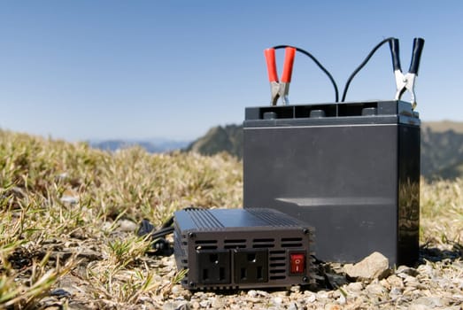 battery in the outdoors