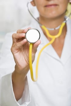 Female doctor with stethoscope