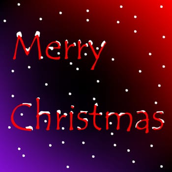 snowy merry christmas
