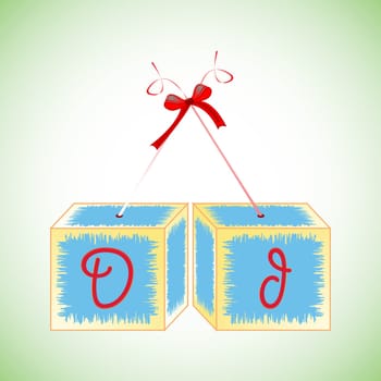 cubes alphabet D