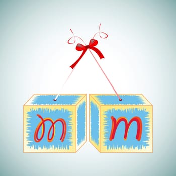 cubes alphabet M