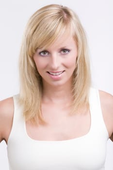 Portrait of attractive young smiling wom