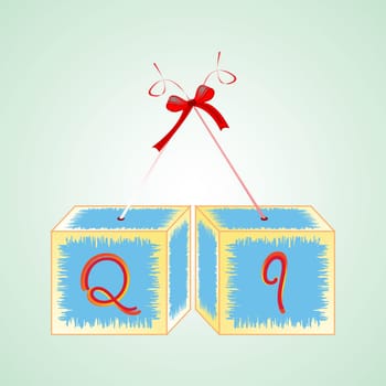 cubes alphabet Q