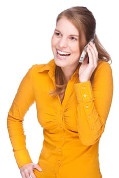 Young woman on the phone