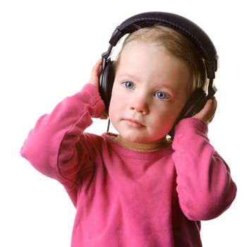 Child with headphones