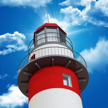 lighthouse and blue sky