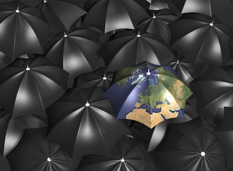Umbrella in quantity