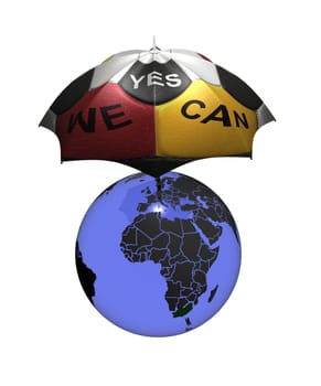Umbrella in Football Design