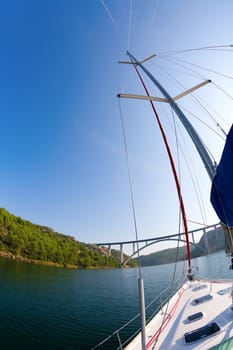 Sailing in the Krka River