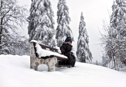 in the snow.....