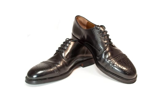 Black mens leather shoes