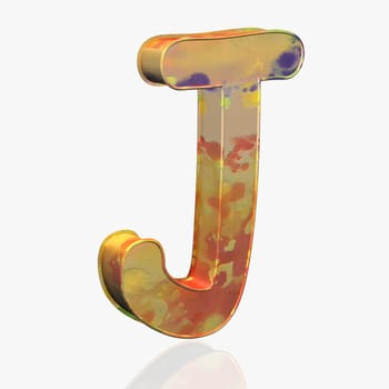 Alphabet - Grunge - Letter-J