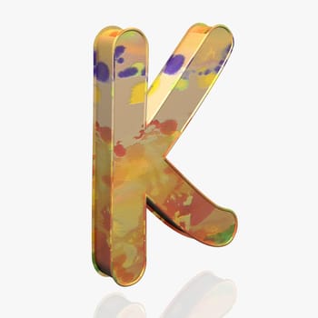 Alphabet - Grunge - Letter-K