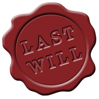 Wax seal red last will