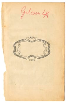 Old yellowed paper as background with