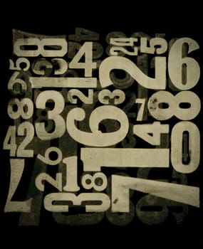 Lead Typeface Poster Font Numbers Background