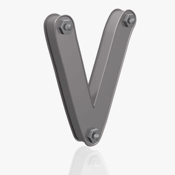 Alphabet - Metal - Letter-V