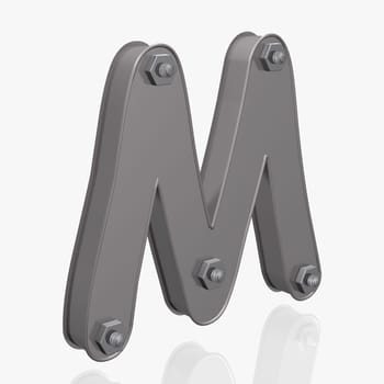 Alphabet - Metal - Letter-M