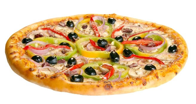 pizza on a white background isolated
