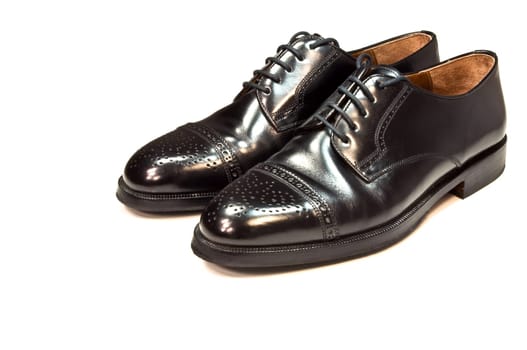 Black mens leather shoes