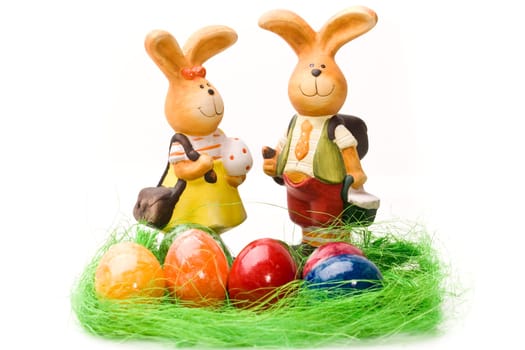 Easter Bunny and Easter Woman wd562