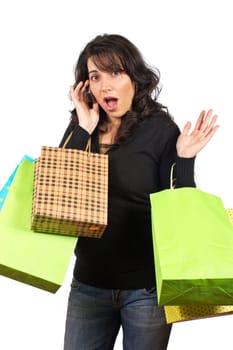 Woman holding shopping bags
