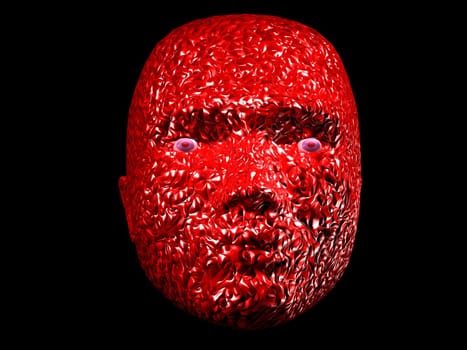 Head with blood