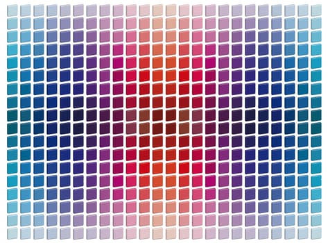Tridimensional mosaic tiles