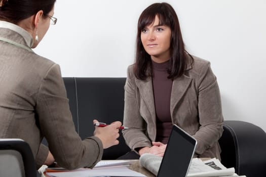 Business women at the meeting