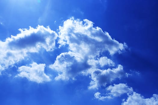 Blue sky with clouds