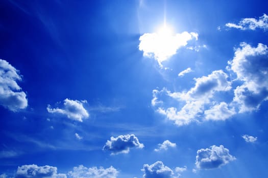 Blue sky with clouds