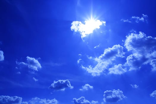 Blue sky with clouds