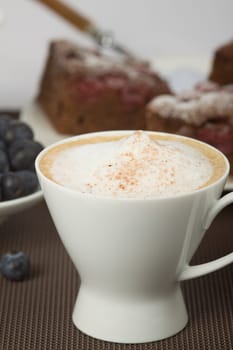 Cappuccino and cake