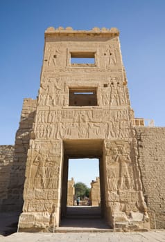 The Temple of Medina Habu in Egypt