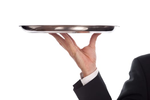 waiter with tray