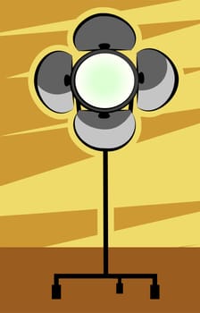 Illustration of light in a stand