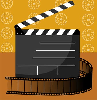 Illustration of film clapper board