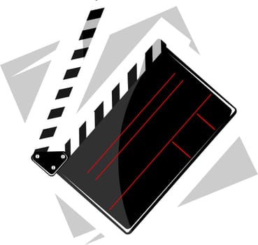 Illustration of film clapper board