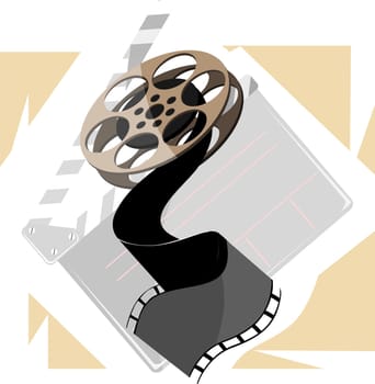 Illustration of cinema projector
