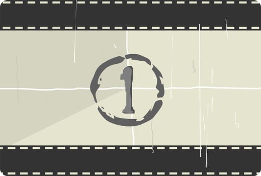 Illustration of film clapper board