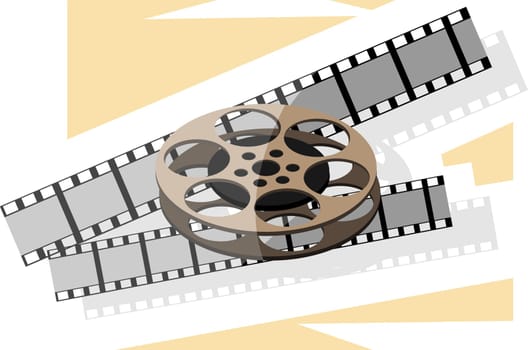 Illustration of cinema projector