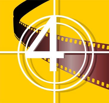 Illustration of film with yellow colour